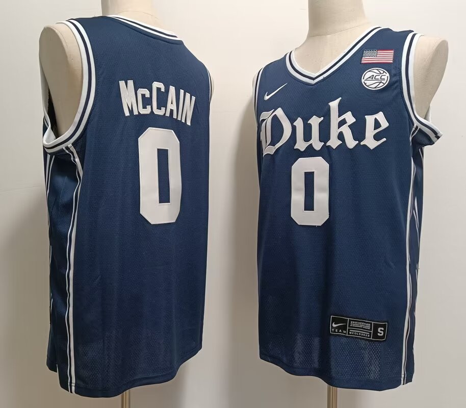 2024 NCAA Men Duke Blue Devils #0 Jared McCain blue nike jersey  style 2->ncaa teams->NCAA Jersey